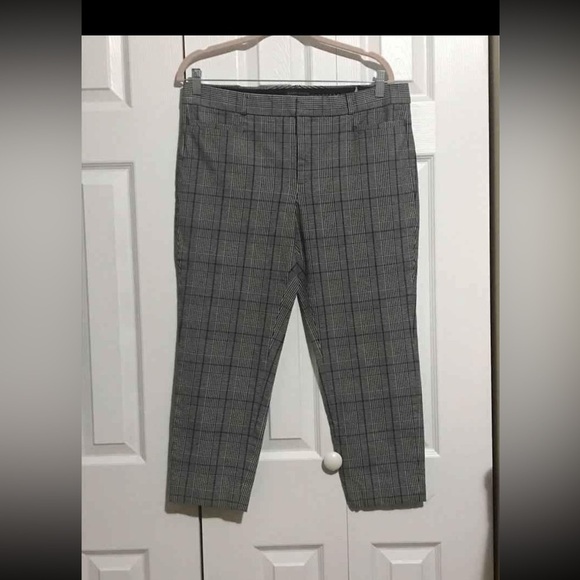 Banana Republic Ryan Fit Wool Blend Houndstooth Plaid Ankle pants - Picture 1 of 3